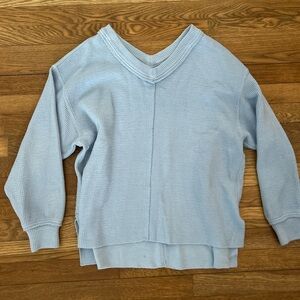 Aerie Light Blue V-Neck Sweater Top